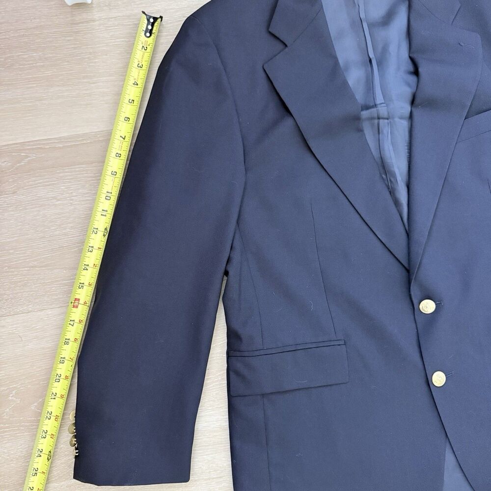 Vintage Polo University Club by Ralph Lauren Navy Blue Blazer 44R Made in Canada - Picture 10 of 16